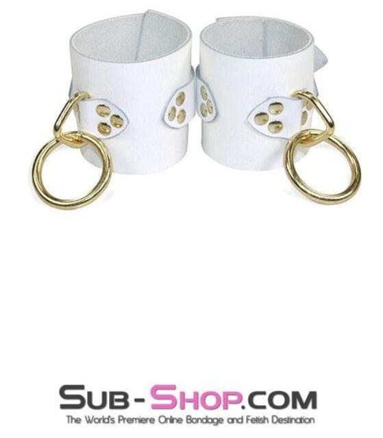 Cuffs 7088A      Heart of Gold Bondage Princess Wrist Cuffs