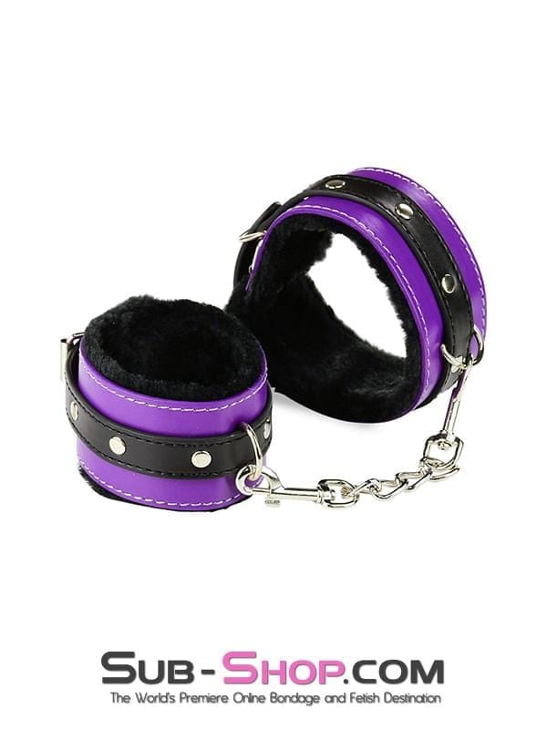 Cuffs 7937M      Purple Seduction Fur Lined Ankle Cuffs