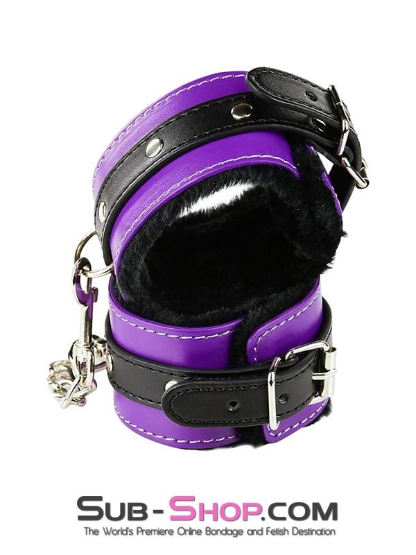 Cuffs 7937M      Purple Seduction Fur Lined Ankle Cuffs