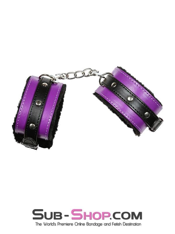 Cuffs 7937M      Purple Seduction Fur Lined Ankle Cuffs