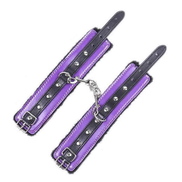 Cuffs 7946M       Purple Seduction Fur Lined Cuffs