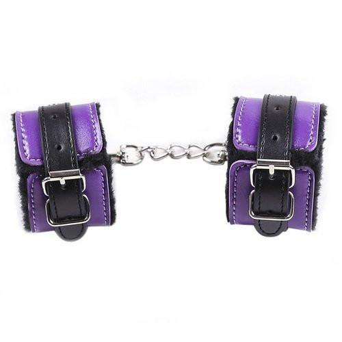 Cuffs 7946M       Purple Seduction Fur Lined Cuffs