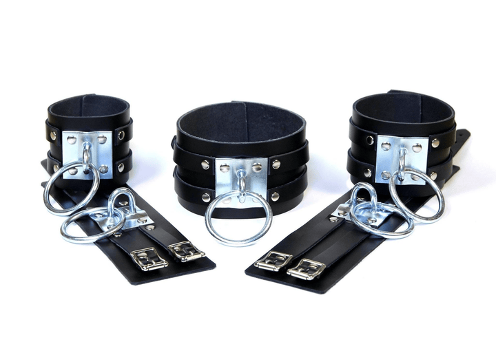 Cuffs 8870A      Dungeon Slave Wide Heavy Bondage Wrist Cuffs