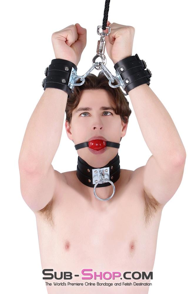 Cuffs 8870A      Dungeon Slave Wide Heavy Bondage Wrist Cuffs