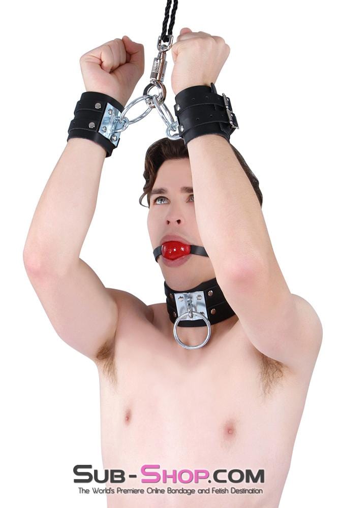 Cuffs 8870A      Dungeon Slave Wide Heavy Bondage Wrist Cuffs