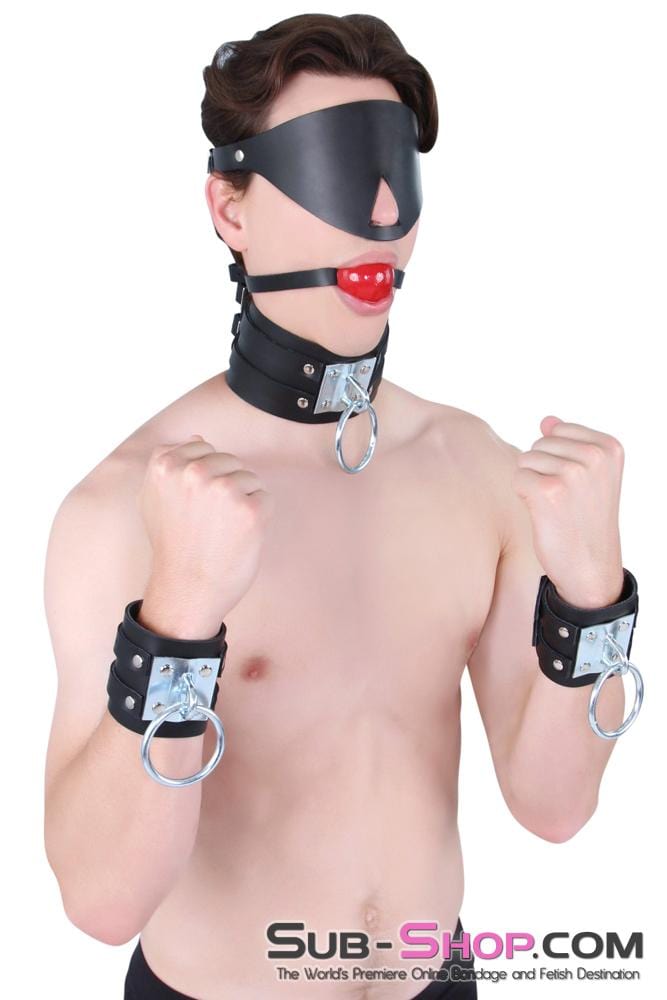 Cuffs 8870A      Dungeon Slave Wide Heavy Bondage Wrist Cuffs