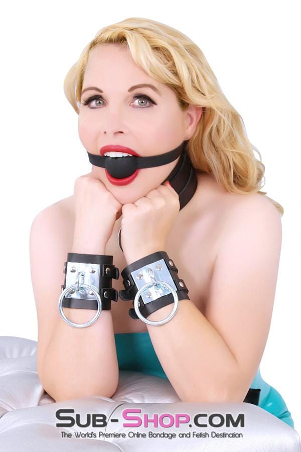 Cuffs 8870A      Dungeon Slave Wide Heavy Bondage Wrist Cuffs