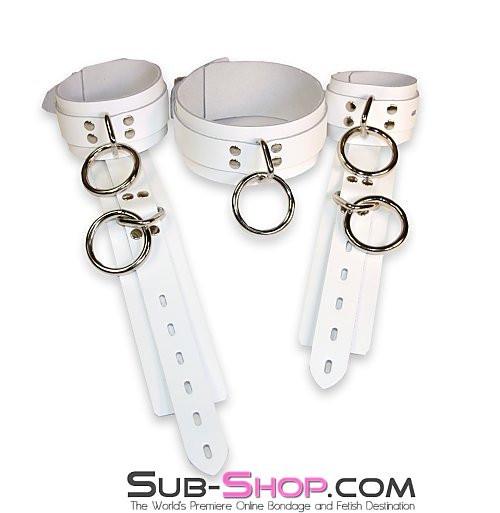 Cuffs 9740A      Pure Submission Locking Leather Wrist Cuffs