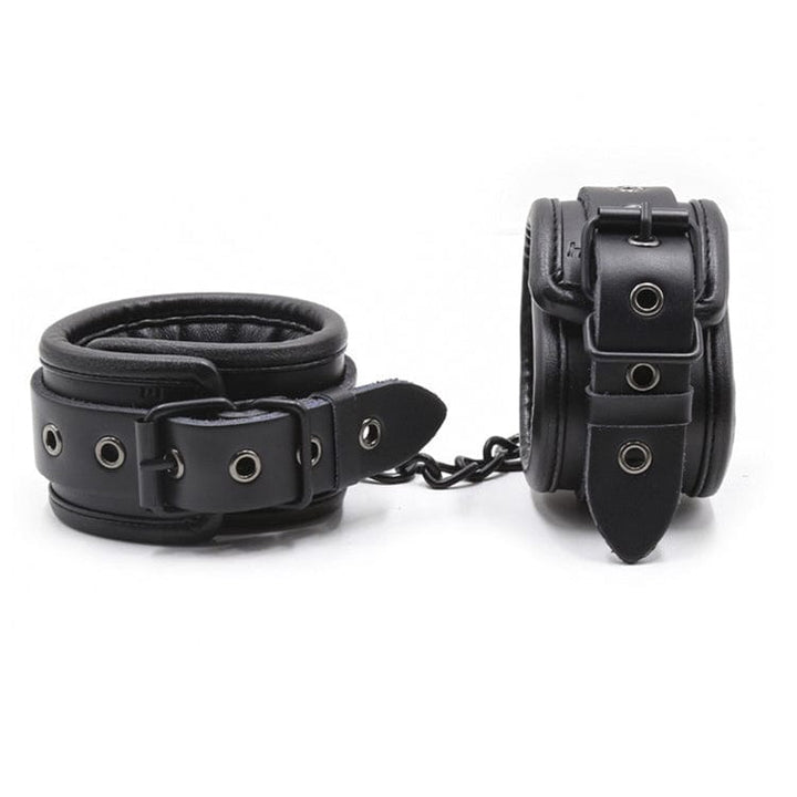 Cuffs 9855M      Black Beauty Padded Wrist Cuffs with Matte Black Hardware