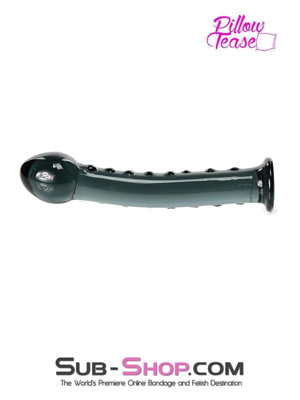 Dildo 0454M      Queen's Dragon Dual Ridge Black Glass Massager