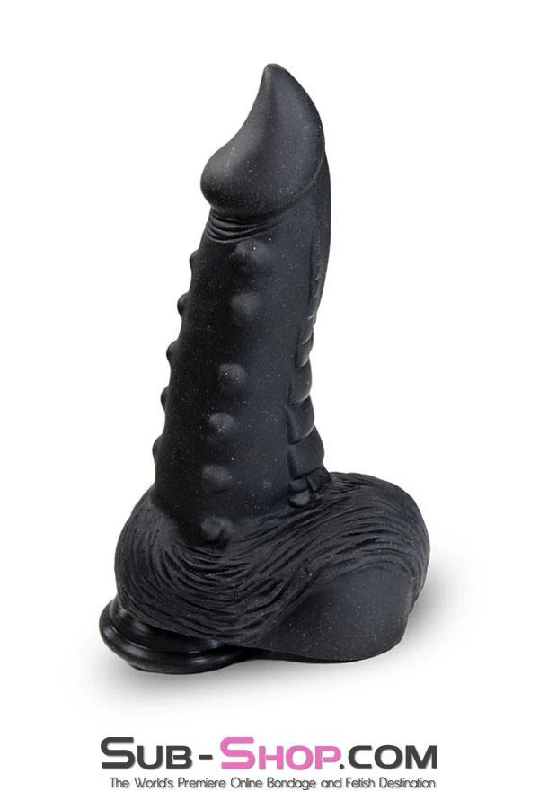 Dildo 2352M      Big Black Monster Cock & Balls Dildo with Suction Cup Base