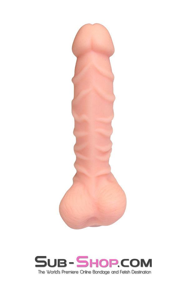 Dildo 3747M      Nearly 9” Realistic & Ribbed Suction Cup Dildo, Flesh