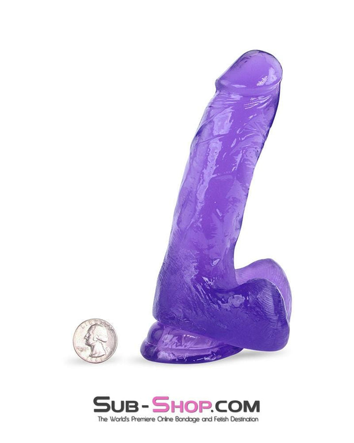 Dildo 7264M      7" Super Man Realistic Veined Purple Suction Cup Dildo