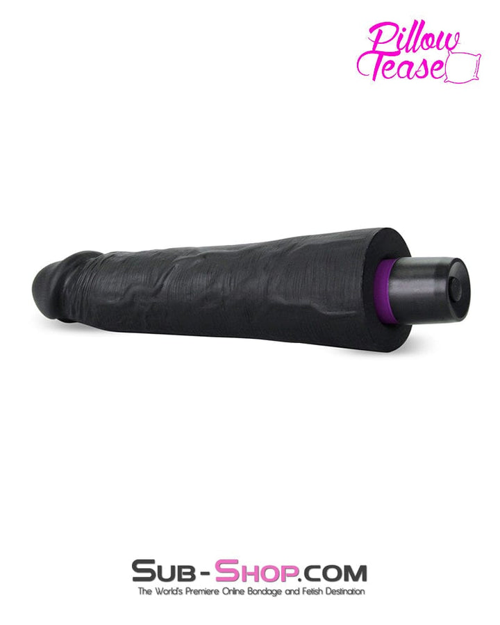 Dildo 7324M      Super-soft 9” Black Silicone Dildo Vibrator