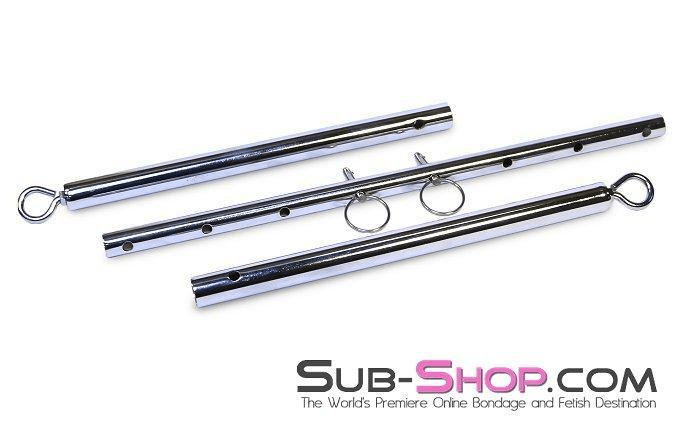 7710HS      Adjustable Bondage Spreader Bar, Chrome Spreader Bar   , Sub-Shop.com Bondage and Fetish Superstore