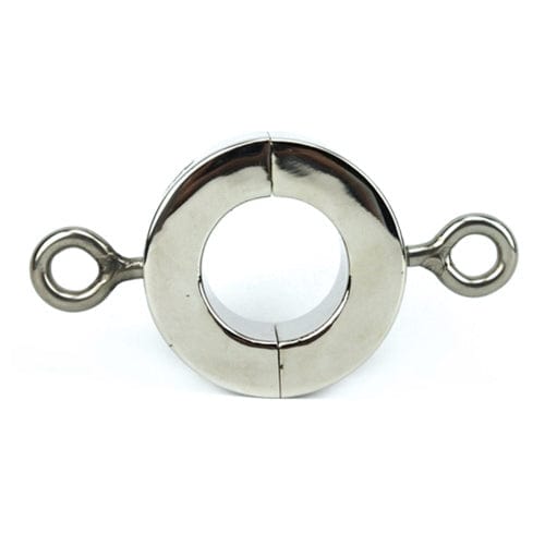 For Him 7827M      Half Pound Steel Cock and Ball Torture Ring with Weight Hangers