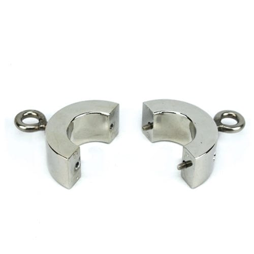 For Him 7827M      Half Pound Steel Cock and Ball Torture Ring with Weight Hangers