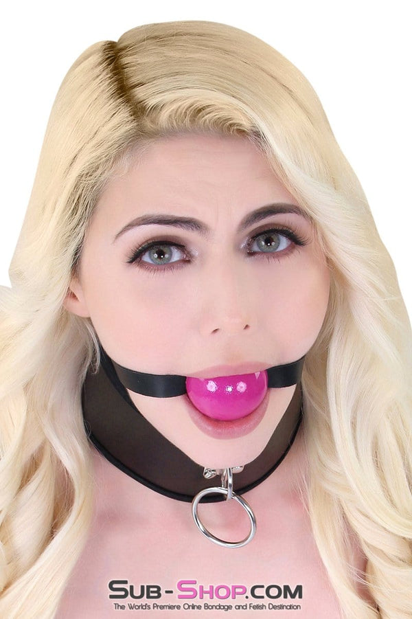 Gags 0197A      Classic Ball Gag Strap, Violet Obsession Ball