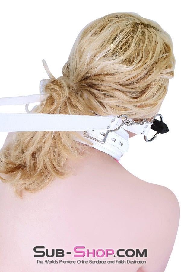 Gags 0252RS      Reign Supreme White Pony Play Bit Gag and Reins Training Set