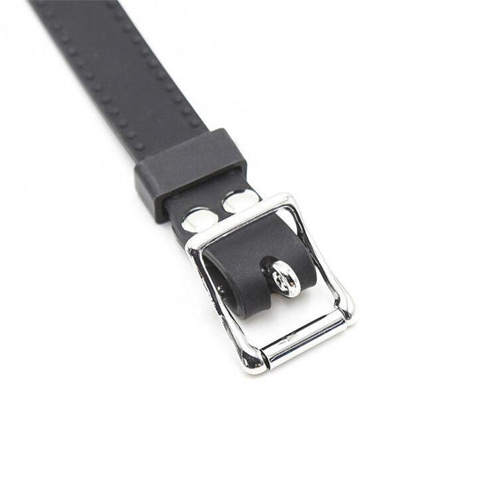 Gags 0806M      Locking 2” Wide Black Silicone Comfort Ring Gag