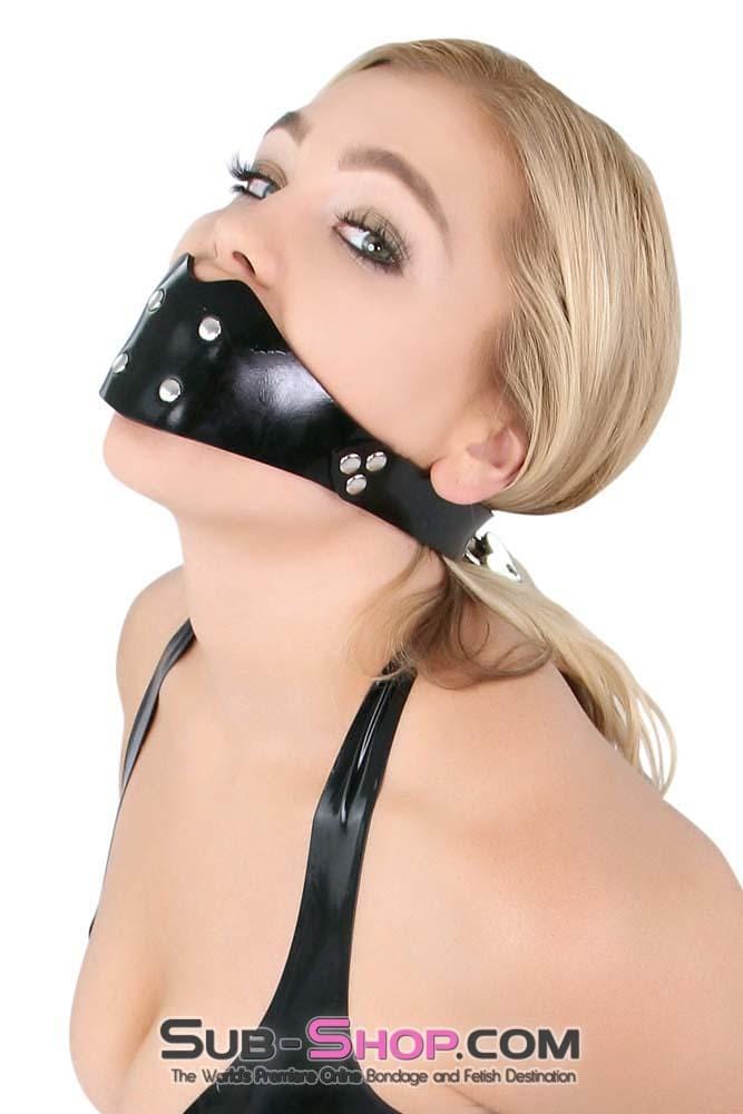 Gags 1416A      Rubberized Locking Rubber Penis Panel Gag