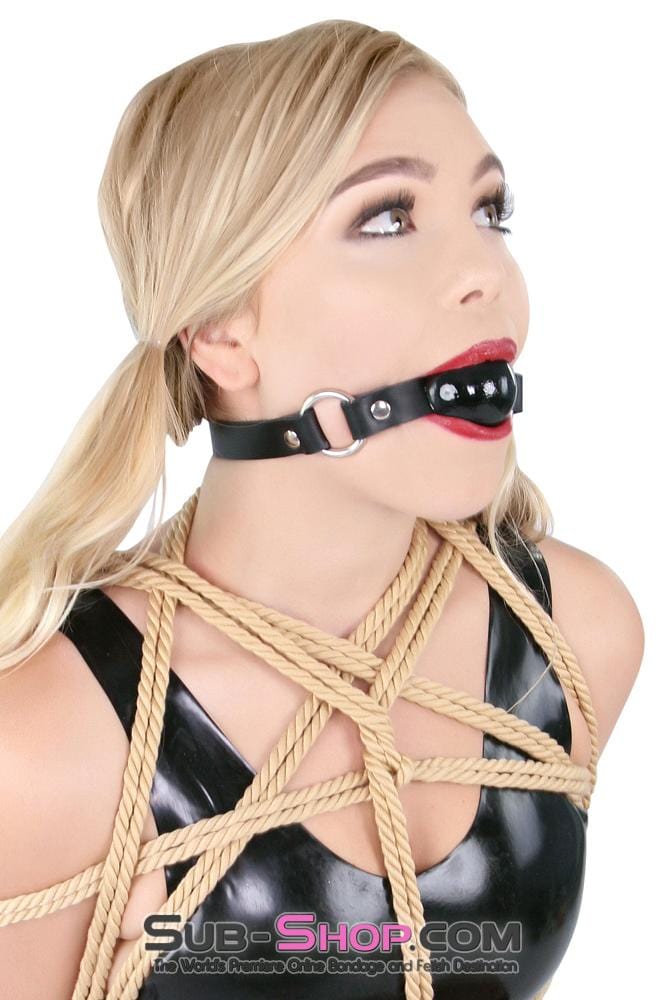Gags 1451A   Code of Silence Locking Ball Gag Strap, Black Ball