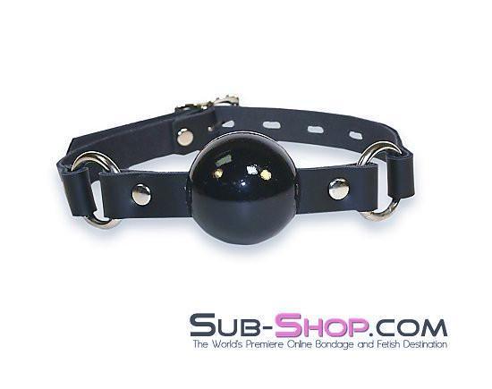 Gags 1451A   Code of Silence Locking Ball Gag Strap, Black Ball
