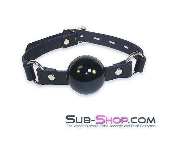 Gags 1451A   Code of Silence Locking Ball Gag Strap, Black Ball