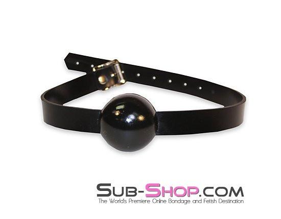 Gags 1466A      Rubber Desires Rubber Strap Ballgag, Black Ball