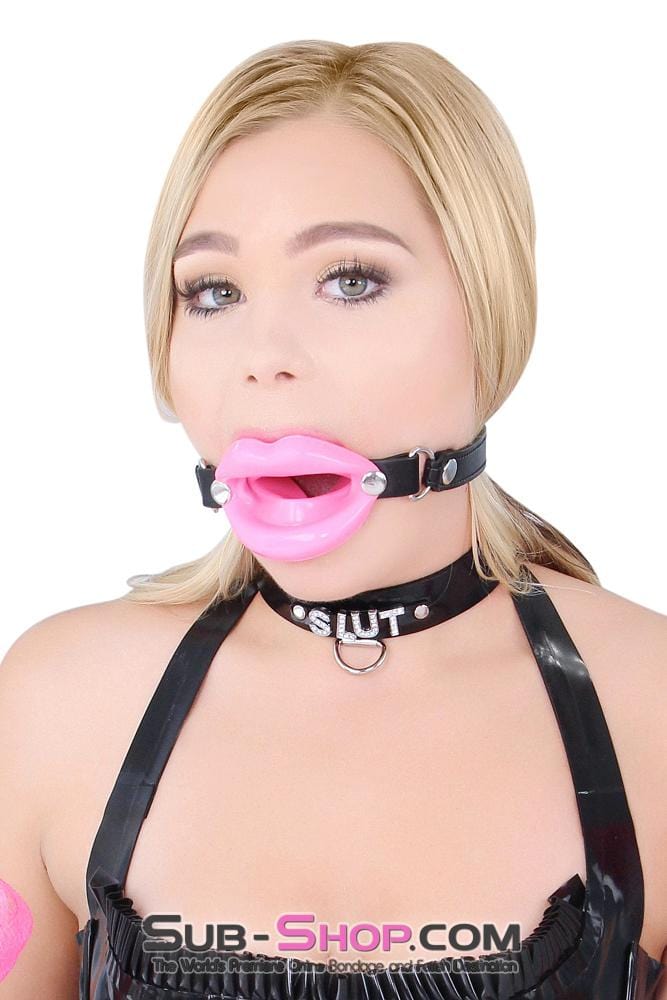 Gags 2425M      Bondage Doll Pink Sex Lips Strapped Open Mouth Gag
