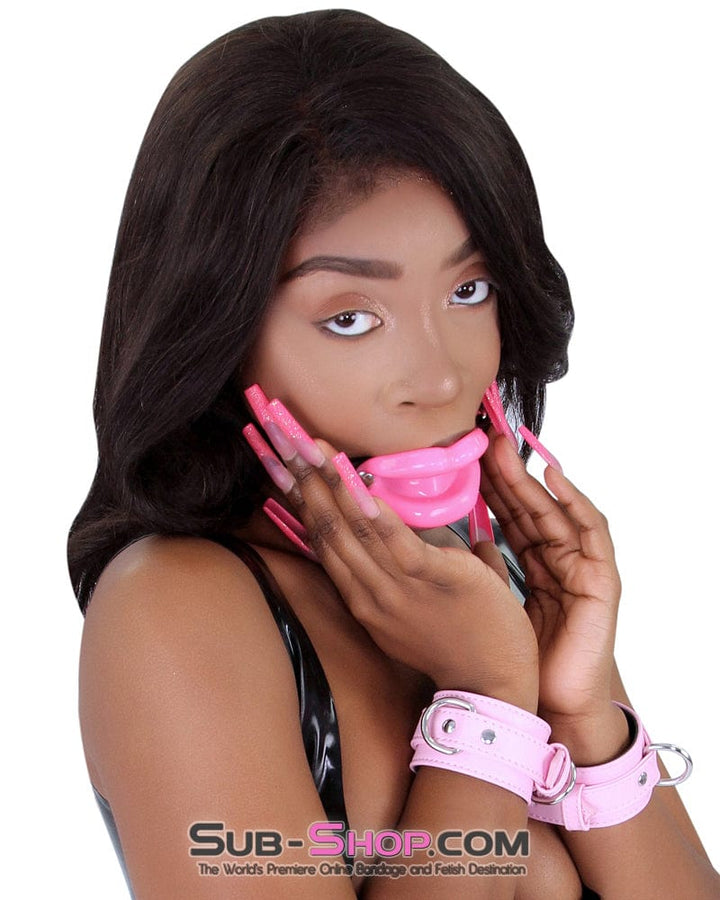 Gags 2425M      Bondage Doll Pink Sex Lips Strapped Open Mouth Gag