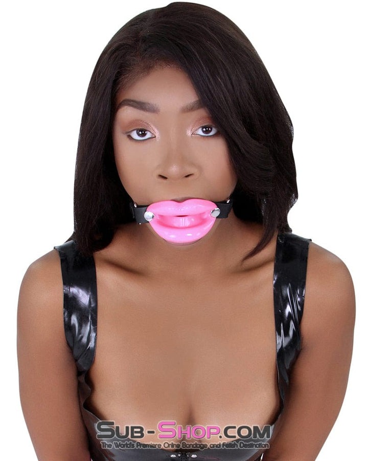 Gags 2425M      Bondage Doll Pink Sex Lips Strapped Open Mouth Gag