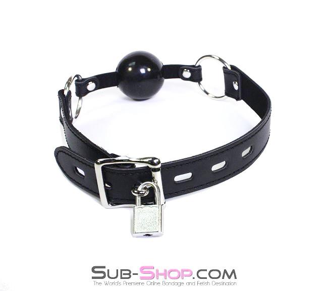 Gags 2520LT      MMMPHH Black Locking Leatherette Small Ballgag