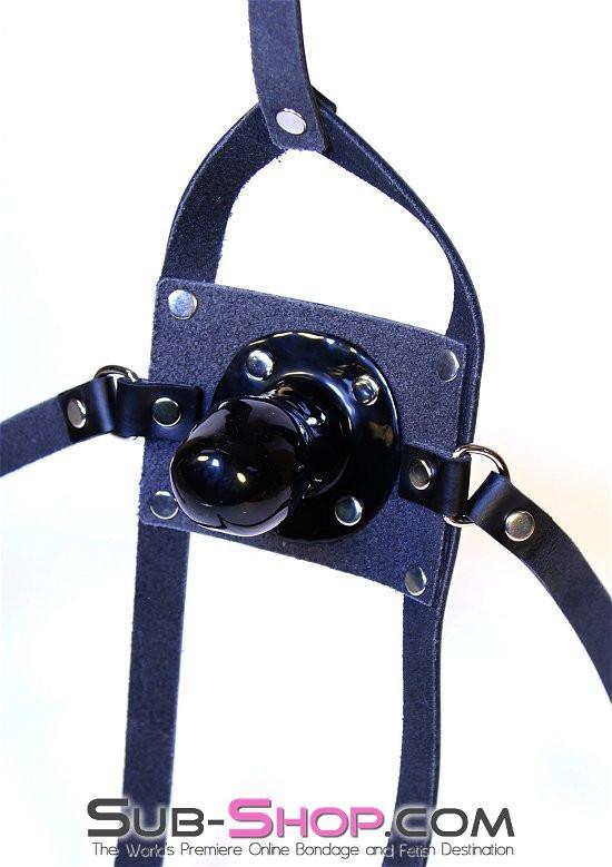 Gags 3465A      Training Tool Black Leather Penis Gag Trainer