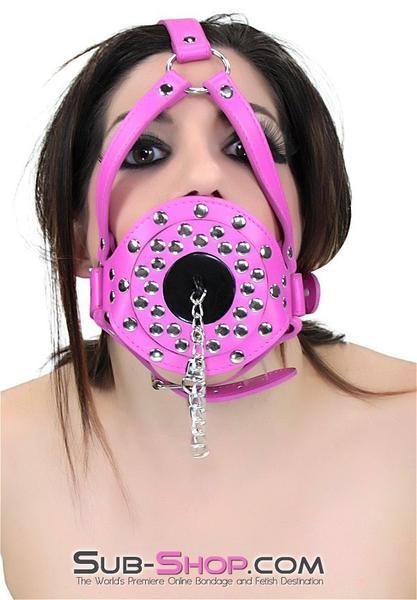 Gags 5744RS      Hot For Pink Riveted Plug Gag Trainer