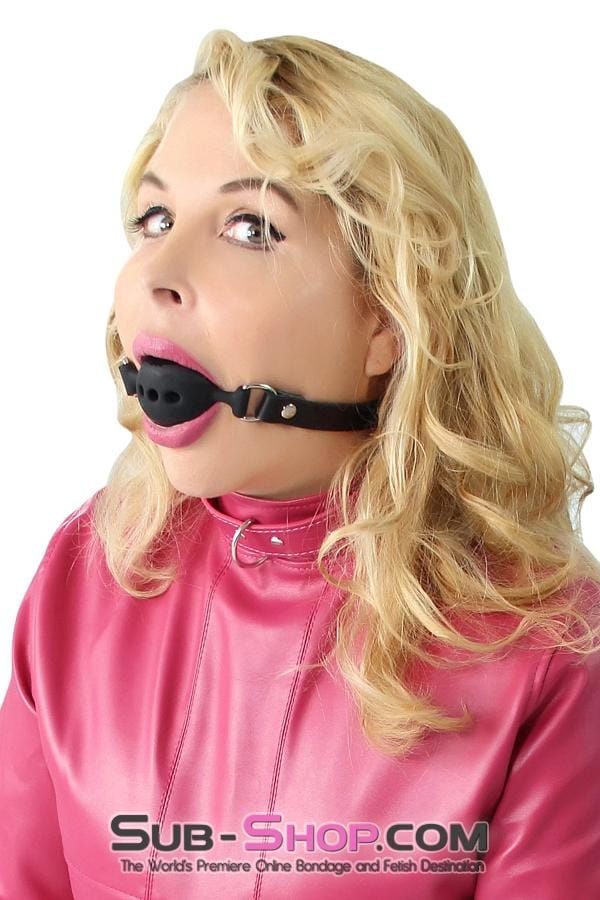 Gags 7364A      Large Black Silicone Ball Gag with Breather Holes