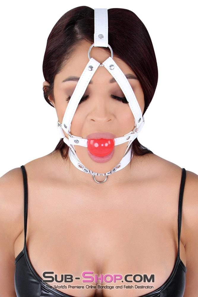 Gags 8988MQ      White Strap Red Ballgag Trainer
