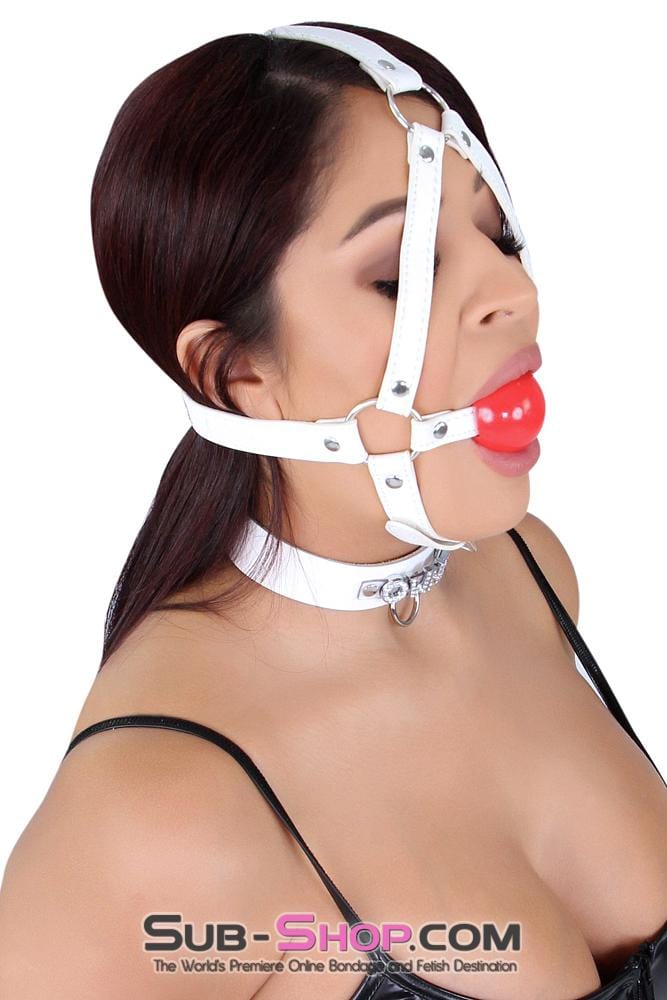 Gags 8988MQ      White Strap Red Ballgag Trainer