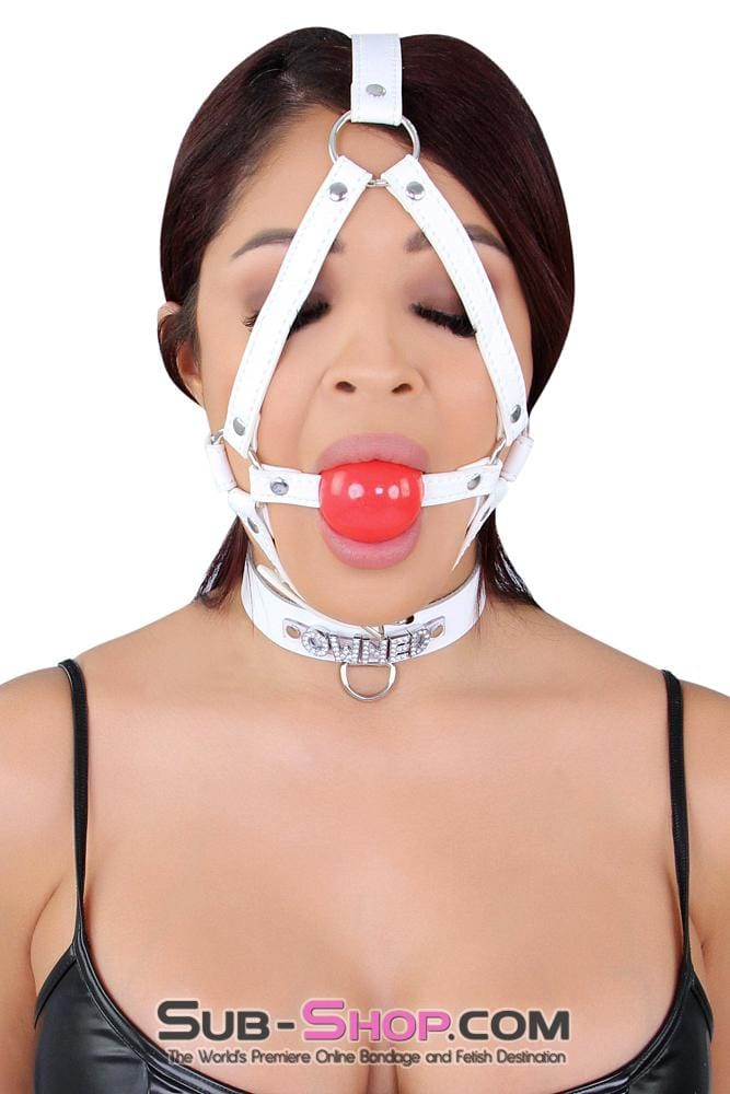 Gags 8988MQ      White Strap Red Ballgag Trainer