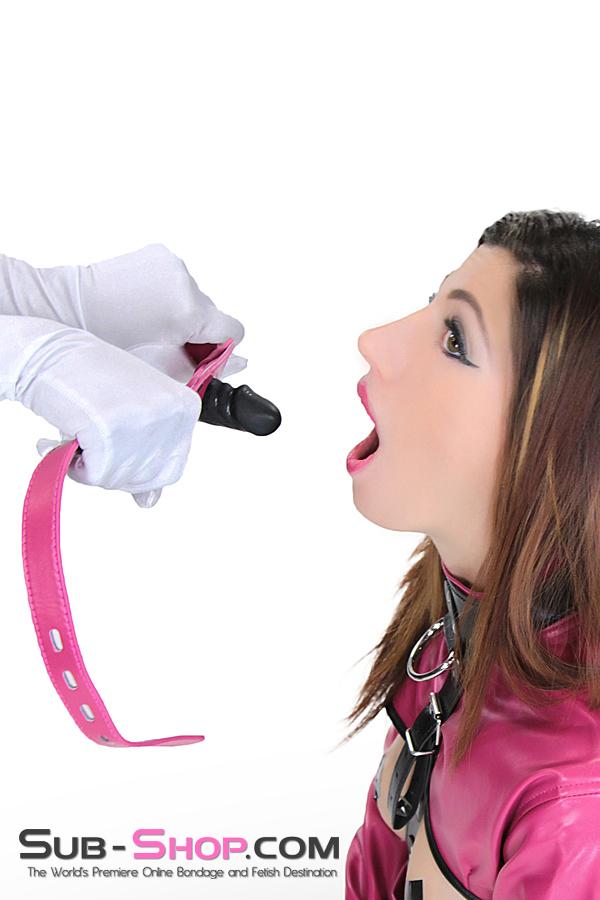 Gags 9053DL      Locking Rubber Sex Bomb Pink Penis Gag