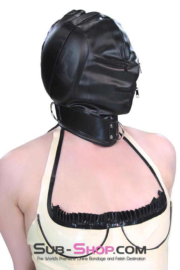Hoods 2286ZG      Sensory Deprivation Zippered Eyes and Mouth Hood with Ear Pads