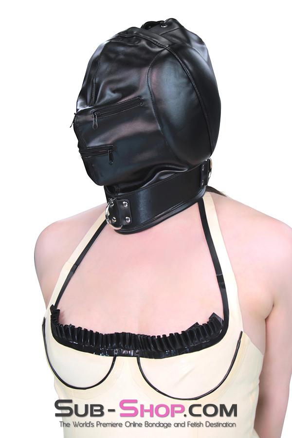 Hoods 2286ZG      Sensory Deprivation Zippered Eyes and Mouth Hood with Ear Pads
