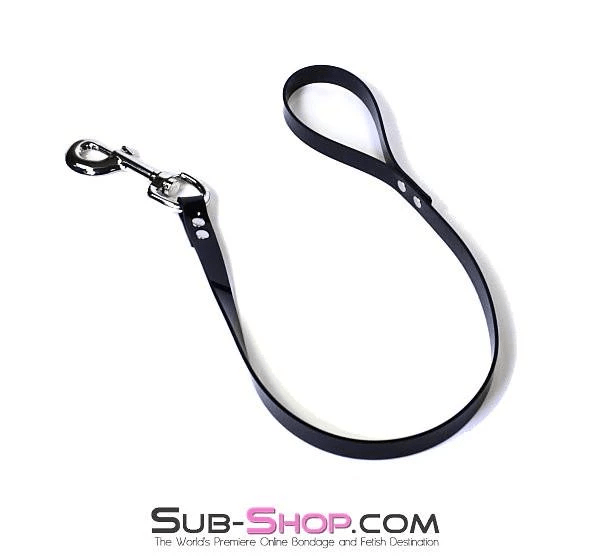 Leash 0750A      Black Luxe PVC Bondage Leash