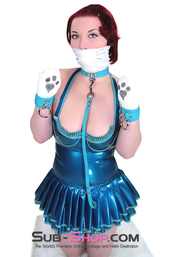 Leash 1706A      Diamond Blue Leather Bondage Lead