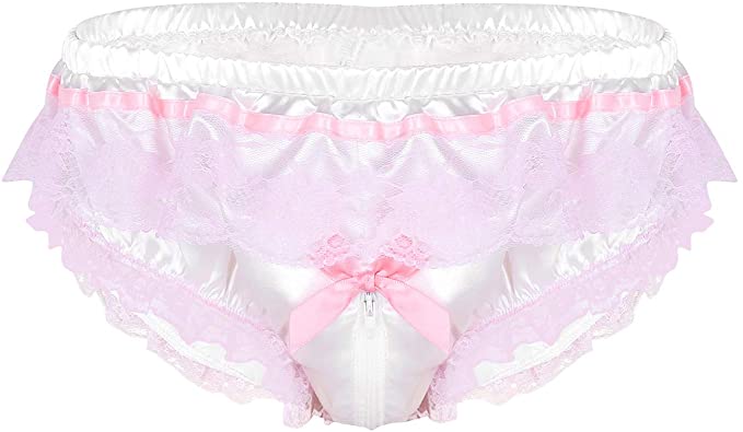 Lingerie 7007AE      Bimbo Zippered Sissy Clothing Forced Feminization Fantasy Sissy Submissive Lace Man Panties