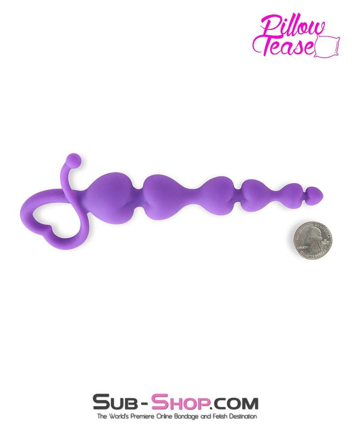 MEGA Deal 0258E      Purple Hearts Anal Beads - LAST CHANCE - Final Closeout!