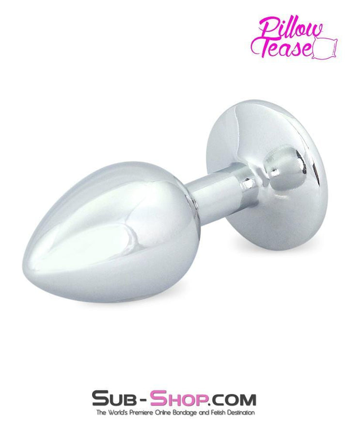 MEGA Deal 0307E      Eye Hook Red Gem Small Chromed Butt Plug - LAST CHANCE - Final Closeout!