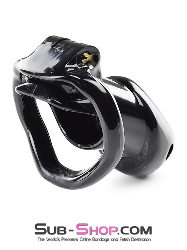 MEGA Deal 0327AE      Black Knight High Security Keyed Tumbler Locking Male Chastity with 4 Base Cock Ring Sizes - MEGA Deal