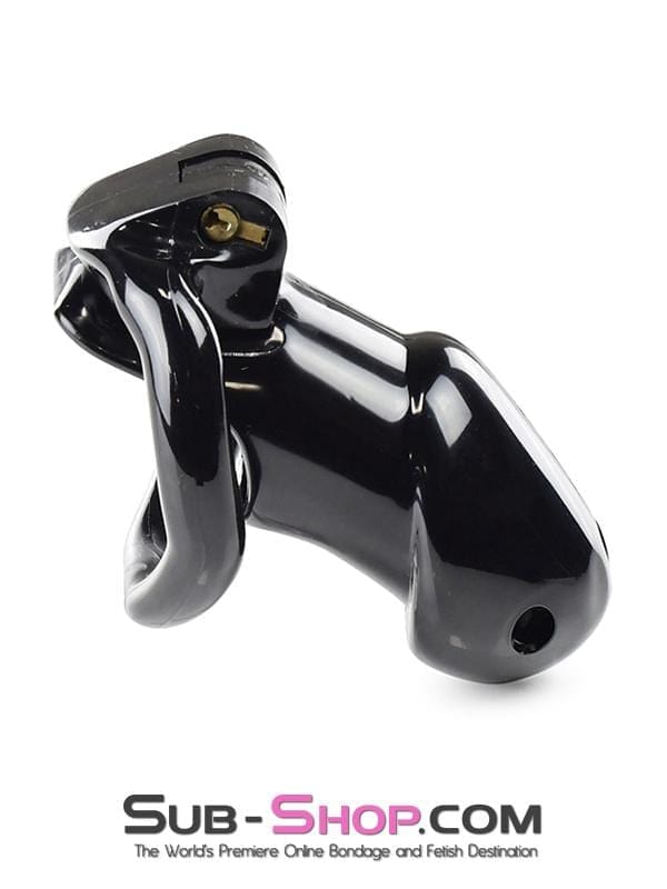 MEGA Deal 0327AE      Black Knight High Security Keyed Tumbler Locking Male Chastity with 4 Base Cock Ring Sizes - MEGA Deal