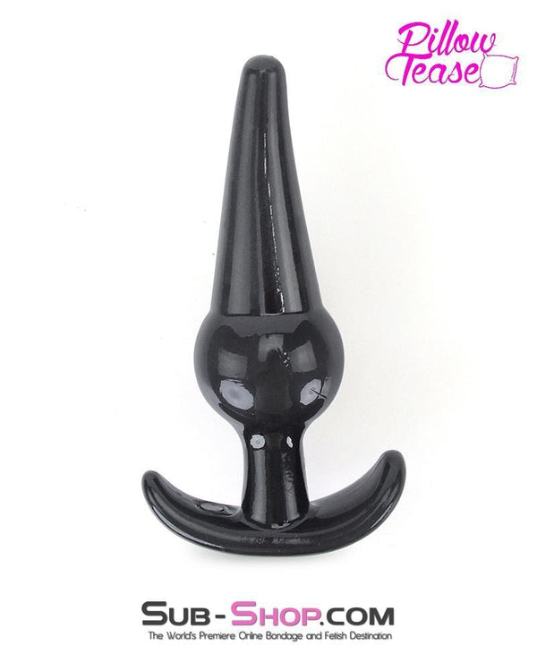MEGA Deal 0357E      Black Large Balled Anal Plug - LAST CHANCE - Final Closeout!